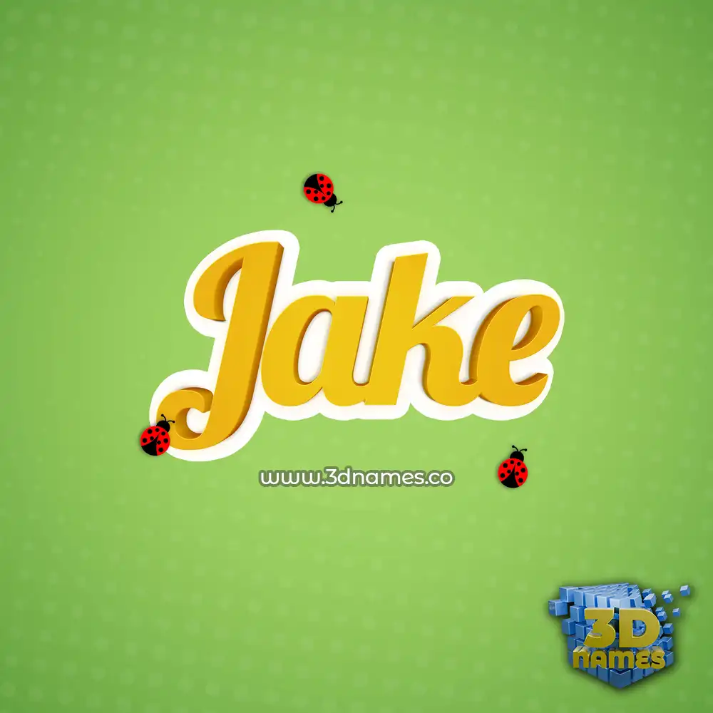 jake in Ladybugs style - 3D name wallpaper