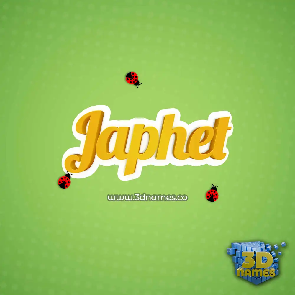 japhet in Ladybugs style - 3D name wallpaper