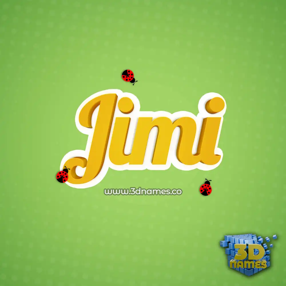 jimi in Ladybugs style - 3D name wallpaper