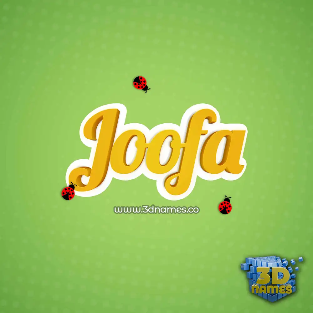 joofa in Ladybugs style - 3D name wallpaper joofa in Ladybugs style - 3D name wallpaper