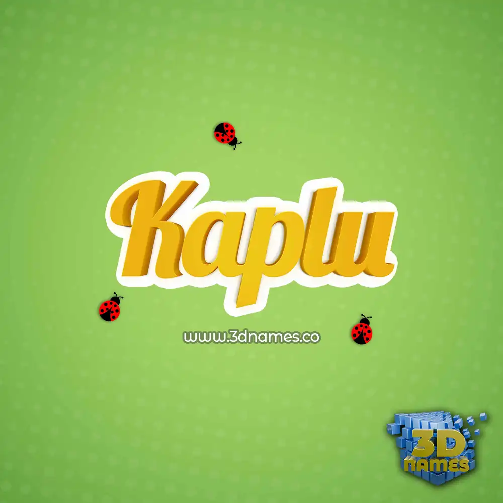 kaplu in Ladybugs style - 3D name wallpaper