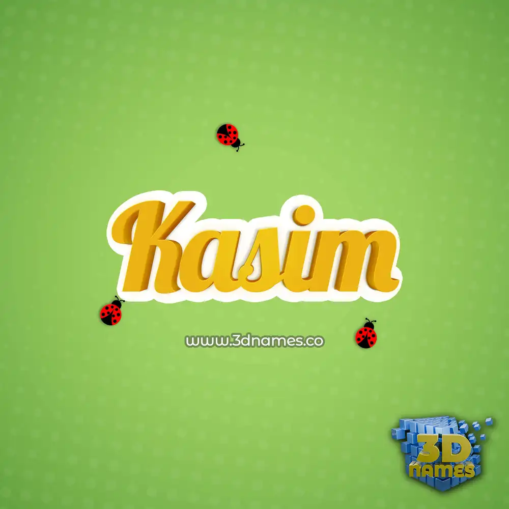 kasim in Ladybugs style - 3D name wallpaper kasim in Ladybugs style - 3D name wallpaper