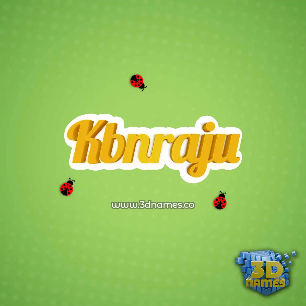 kbnraju in Ladybugs style - 3D name wallpaper