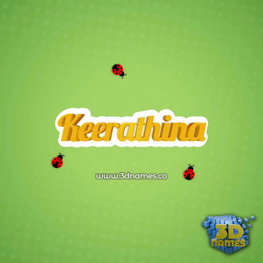 keerathina in Ladybugs style - 3D name wallpaper keerathina in Ladybugs style - 3D name wallpaper