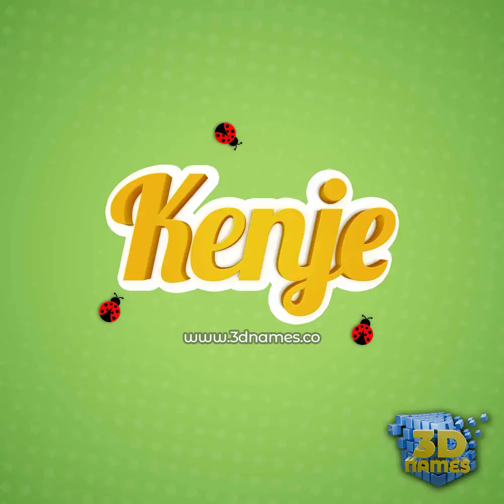 kenje in Ladybugs style - 3D name wallpaper