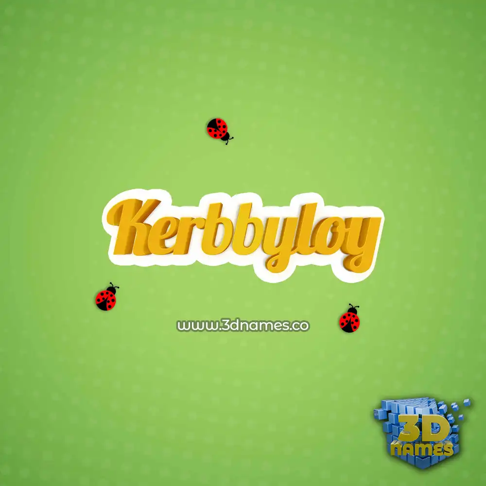 kerbbyloy in Ladybugs style - 3D name wallpaper