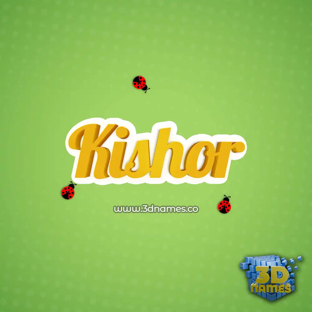 kishor in Ladybugs style - 3D name wallpaper kishor in Ladybugs style - 3D name wallpaper