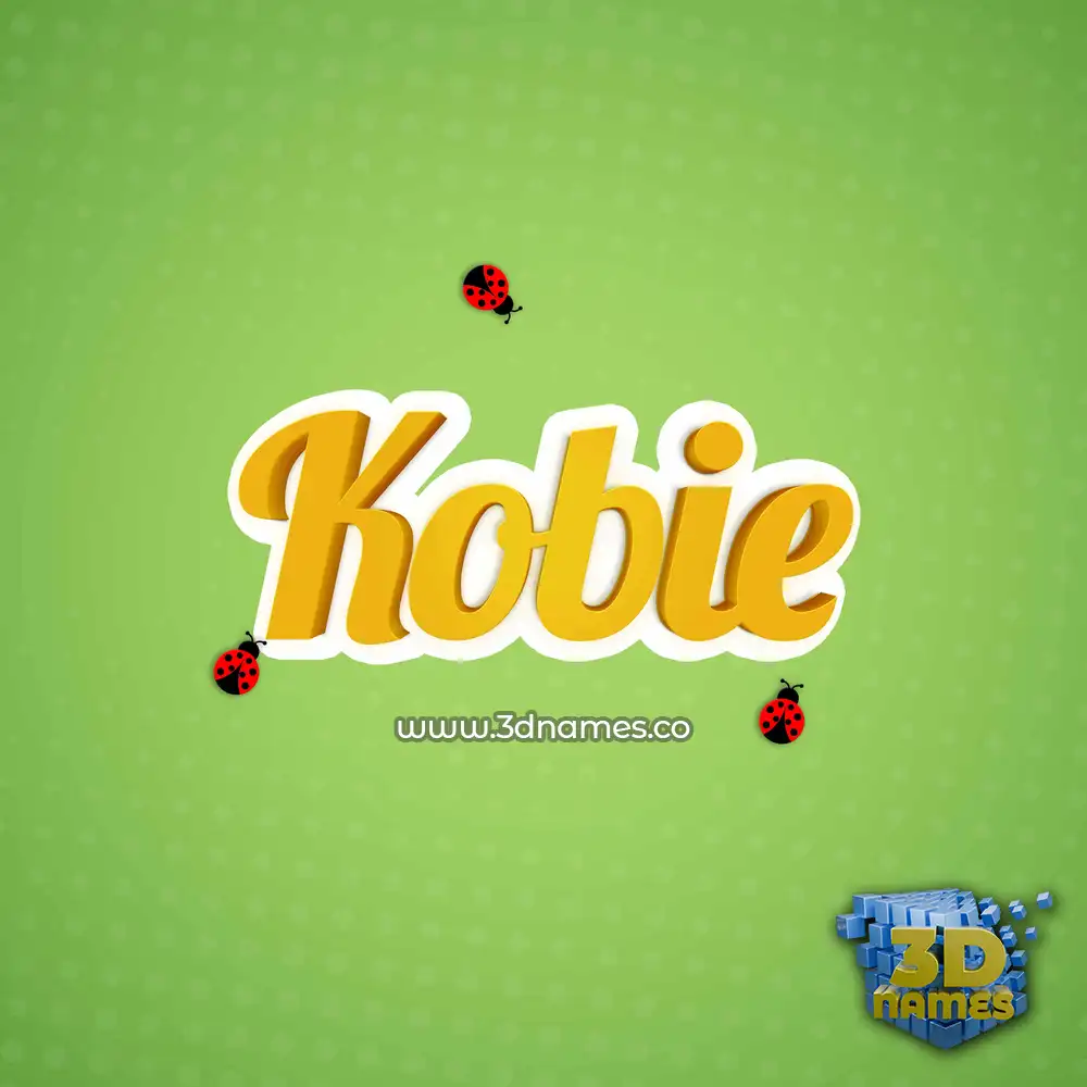 kobie in Ladybugs style - 3D name wallpaper kobie in Ladybugs style - 3D name wallpaper