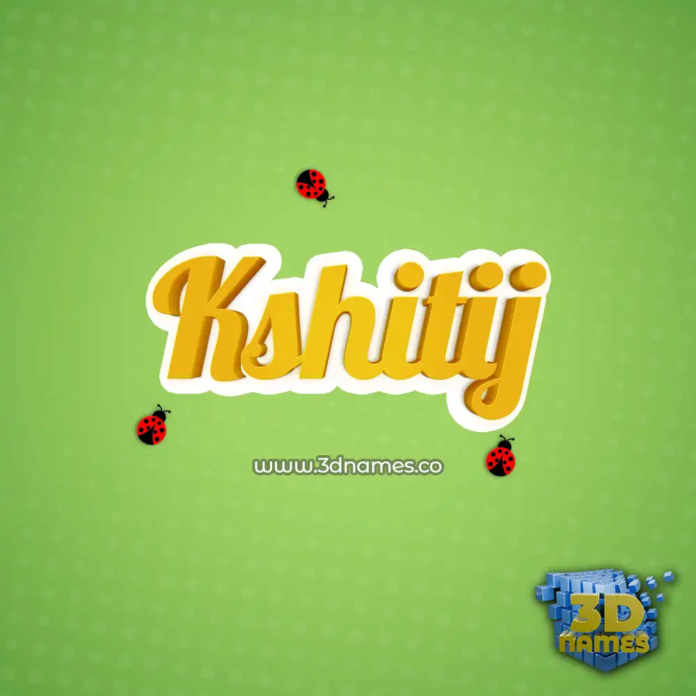 kshitij in Ladybugs style - 3D name wallpaper