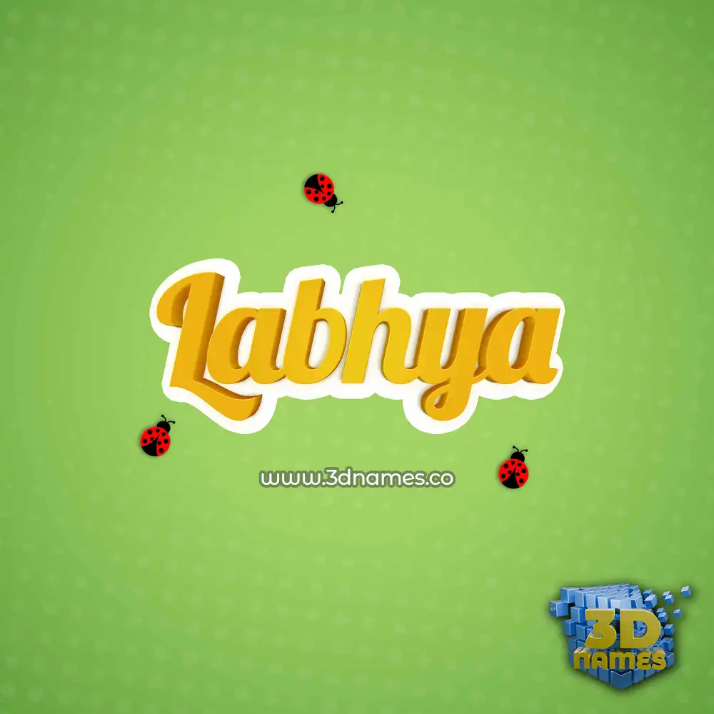 labhya in Ladybugs style - 3D name wallpaper