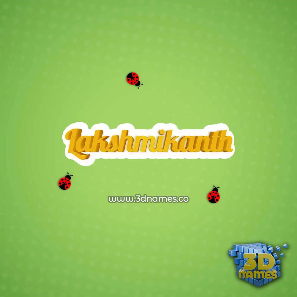 lakshmikanth in Ladybugs style - 3D name wallpaper