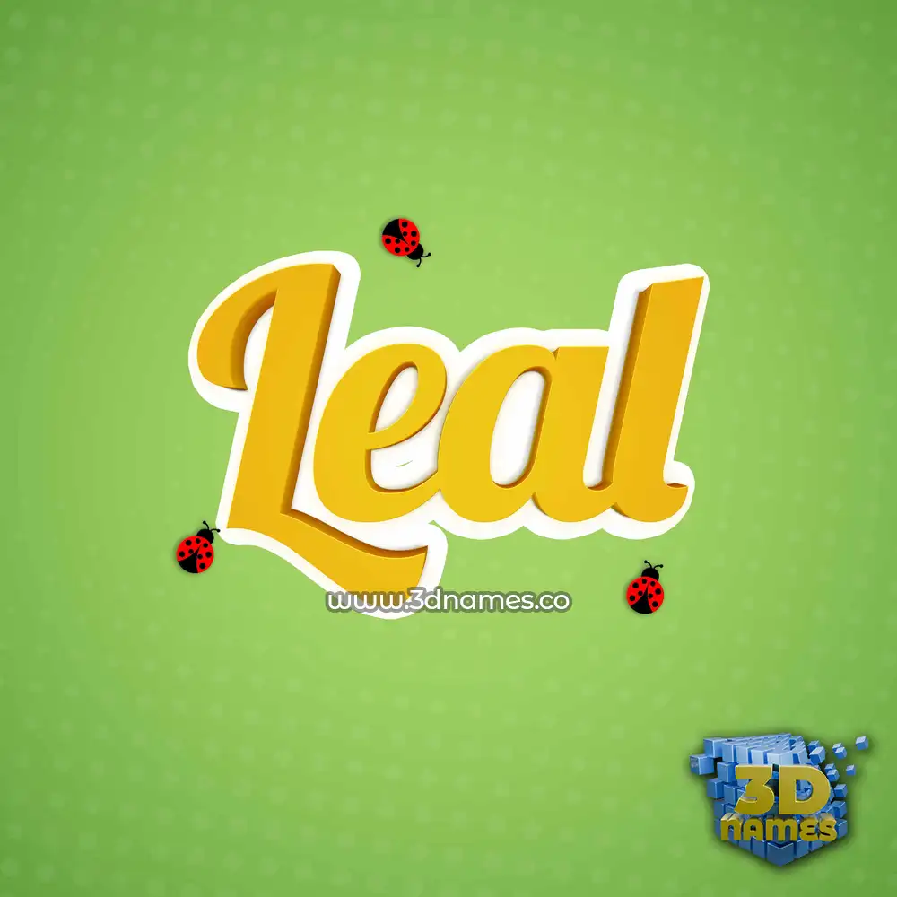 leal in Ladybugs style - 3D name wallpaper