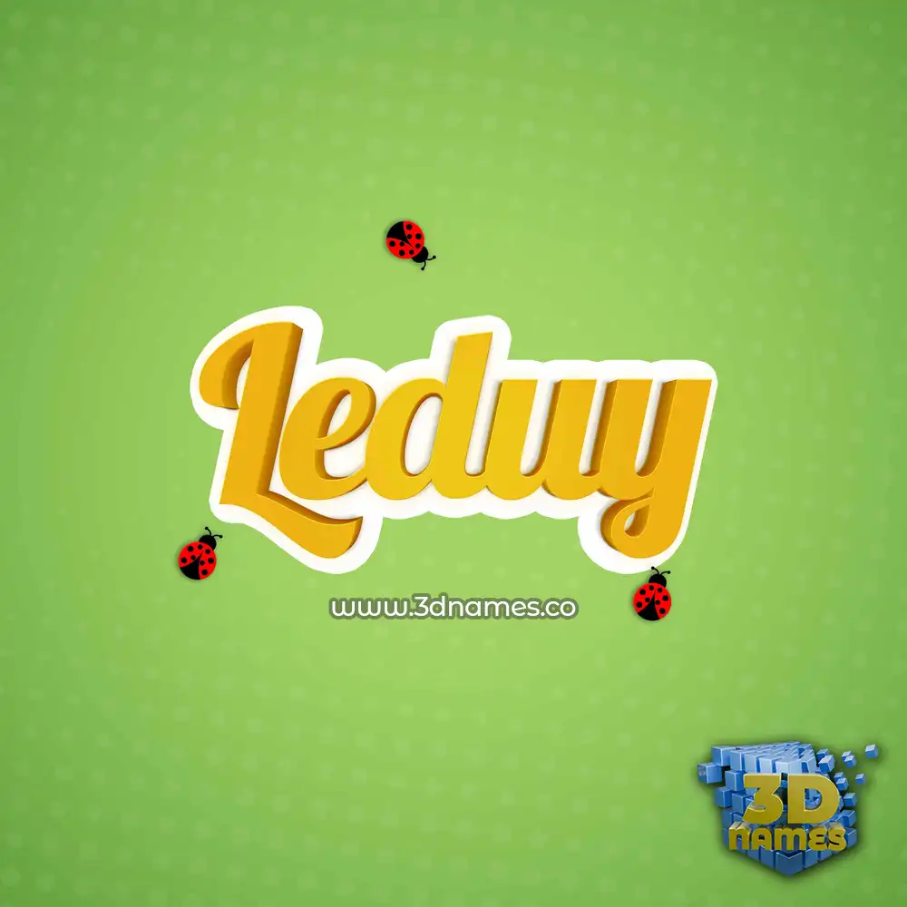 leduy in Ladybugs style - 3D name wallpaper