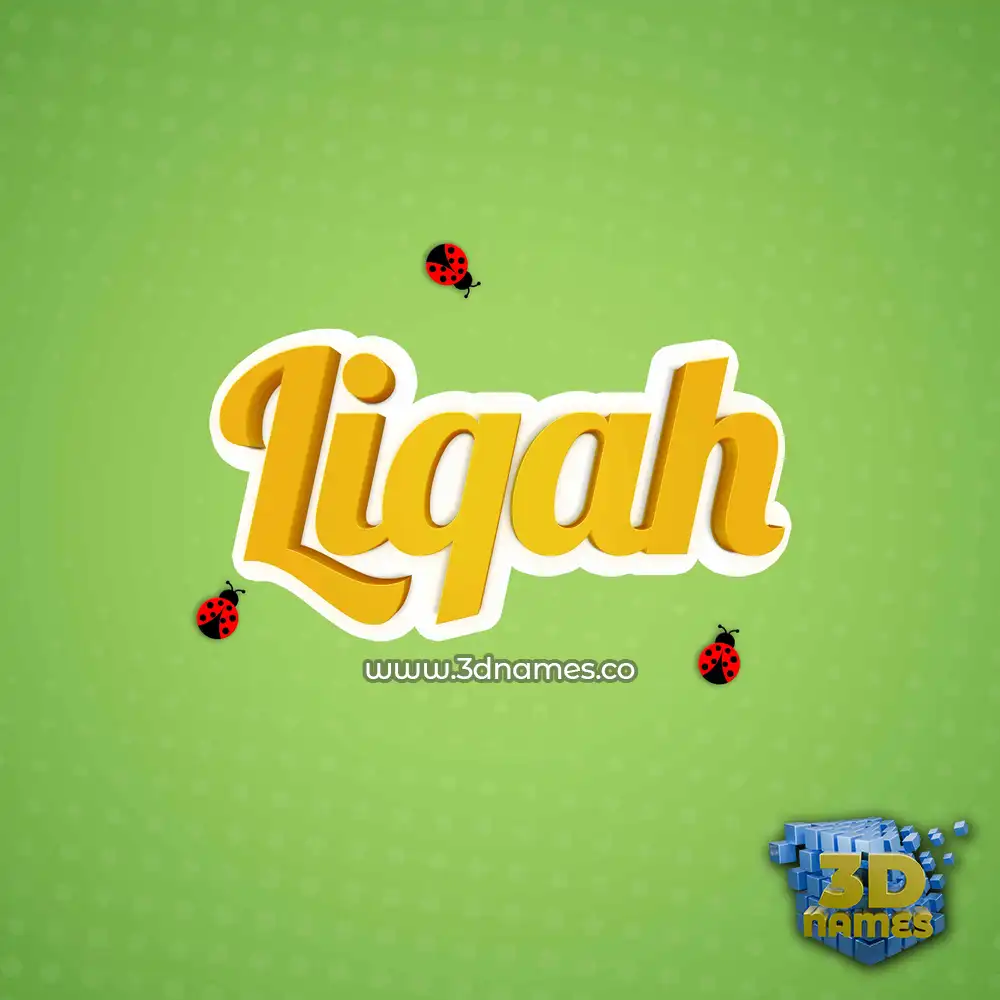 liqah in Ladybugs style - 3D name wallpaper liqah in Ladybugs style - 3D name wallpaper