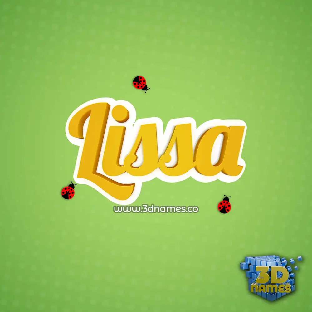 lissa in Ladybugs style - 3D name wallpaper lissa in Ladybugs style - 3D name wallpaper