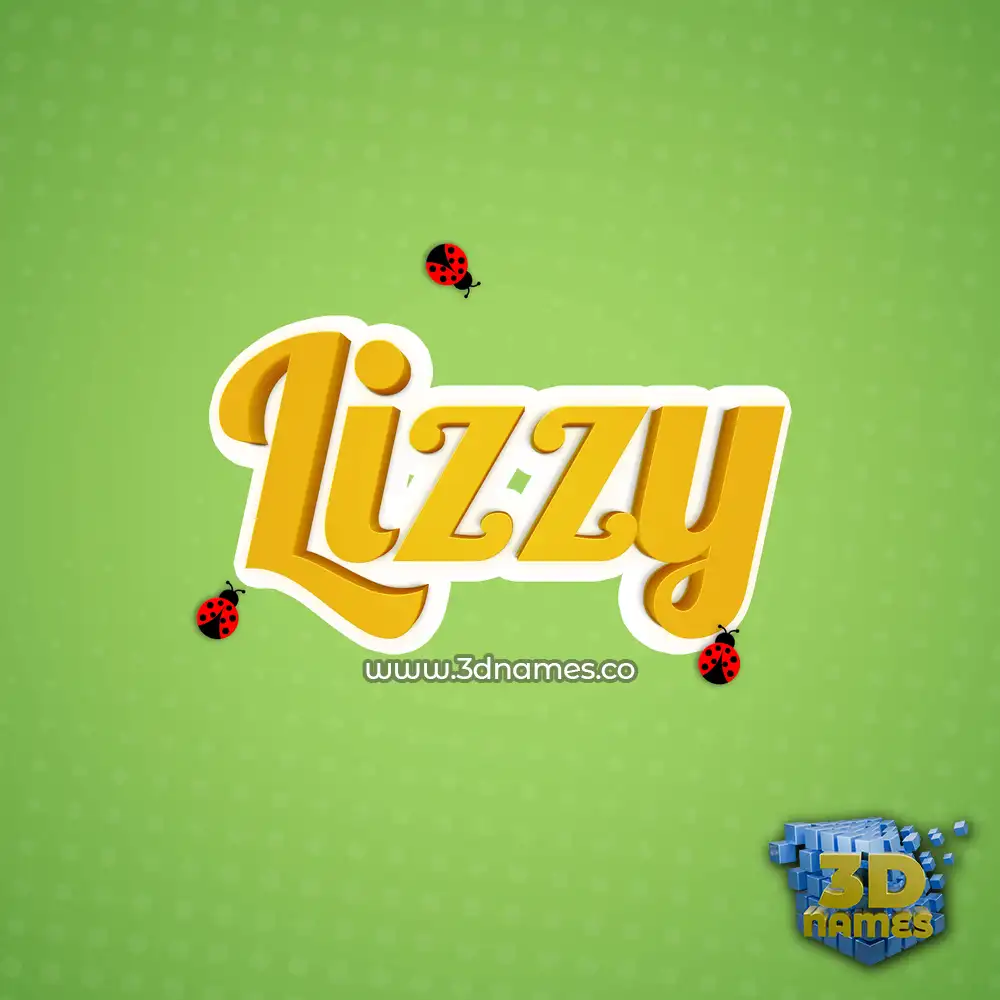 lizzy in Ladybugs style - 3D name wallpaper