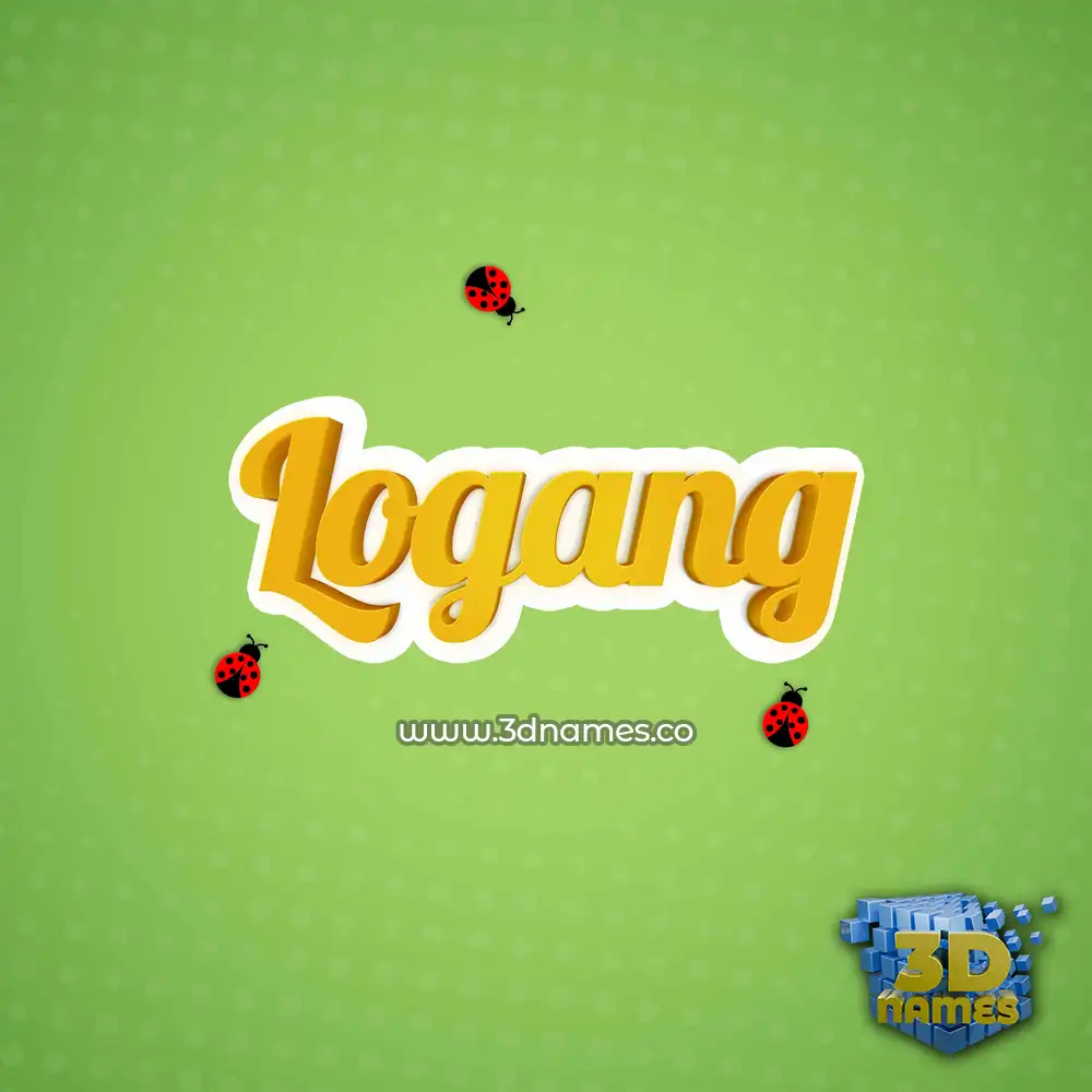 logang in Ladybugs style - 3D name wallpaper logang in Ladybugs style - 3D name wallpaper