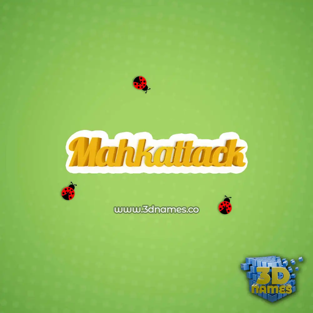 mahkattack in Ladybugs style - 3D name wallpaper mahkattack in Ladybugs style - 3D name wallpaper