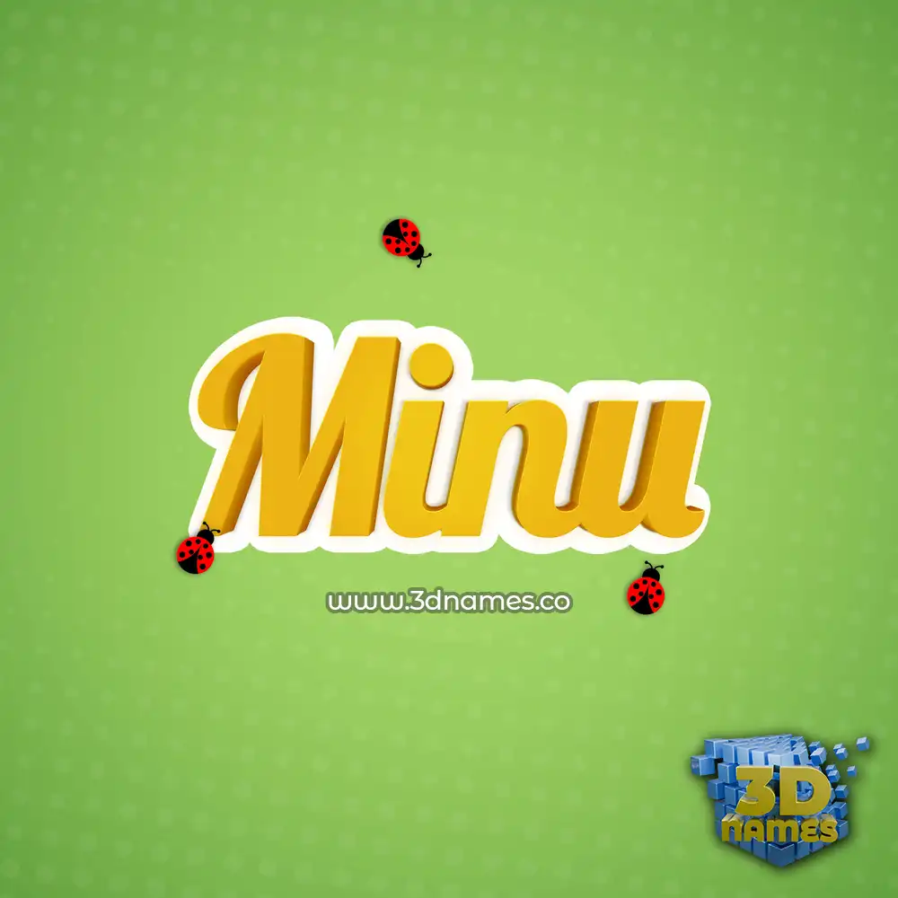 minu in Ladybugs style - 3D name wallpaper minu in Ladybugs style - 3D name wallpaper