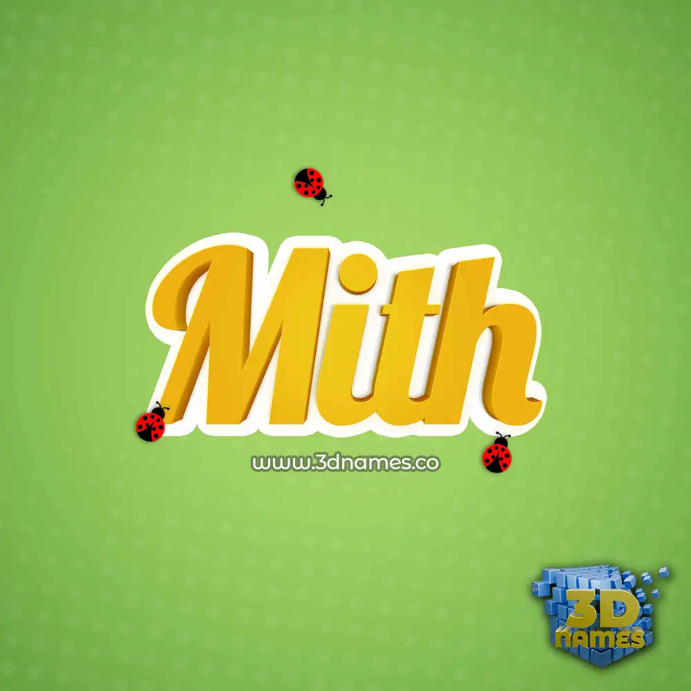 mith in Ladybugs style - 3D name wallpaper