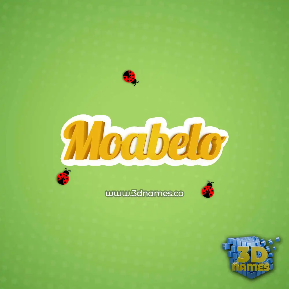 moabelo in Ladybugs style - 3D name wallpaper moabelo in Ladybugs style - 3D name wallpaper
