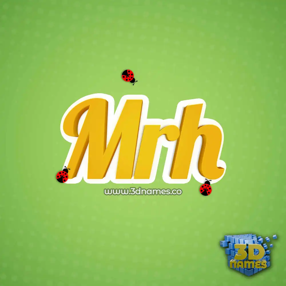 mrh in Ladybugs style - 3D name wallpaper