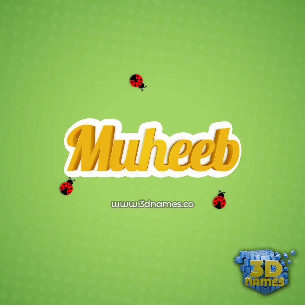 muheeb in Ladybugs style - 3D name wallpaper muheeb in Ladybugs style - 3D name wallpaper