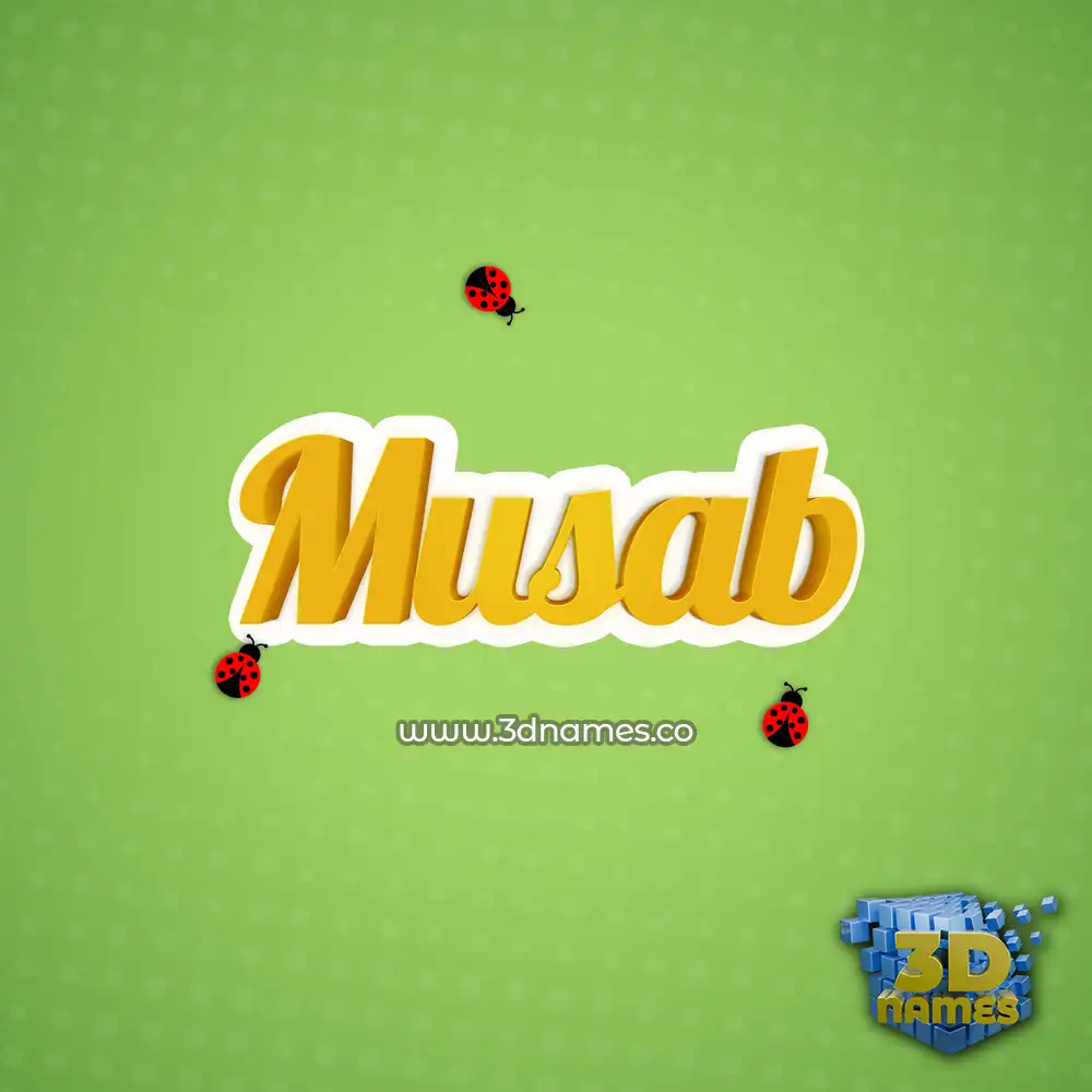 musab in Ladybugs style - 3D name wallpaper musab in Ladybugs style - 3D name wallpaper