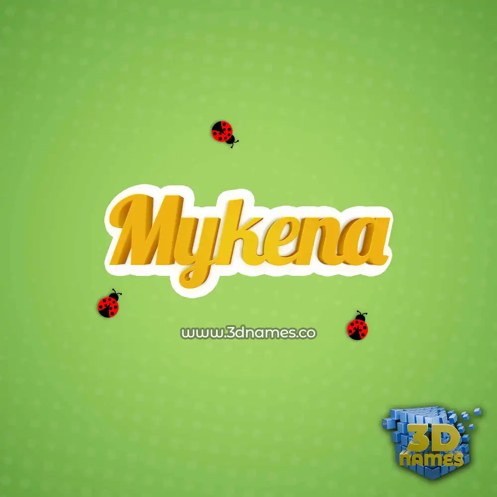 mykena in Ladybugs style - 3D name wallpaper