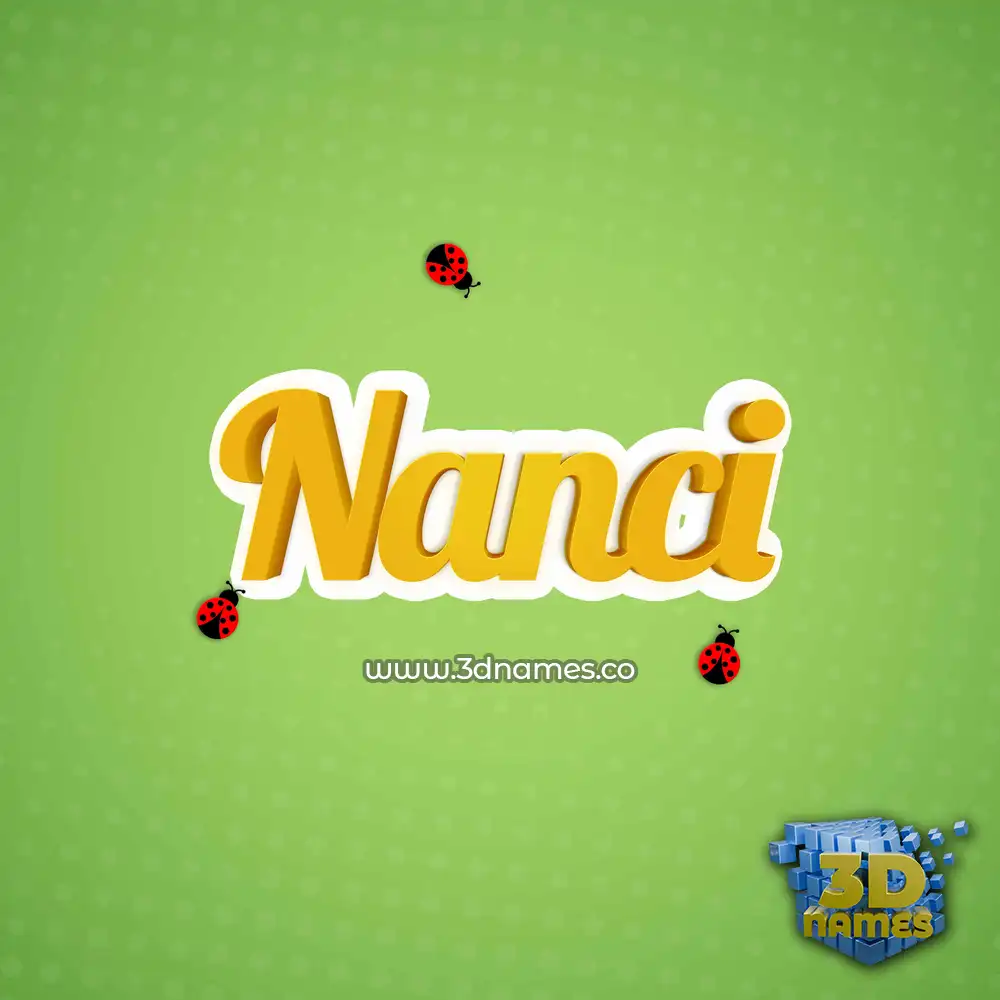 nanci in Ladybugs style - 3D name wallpaper