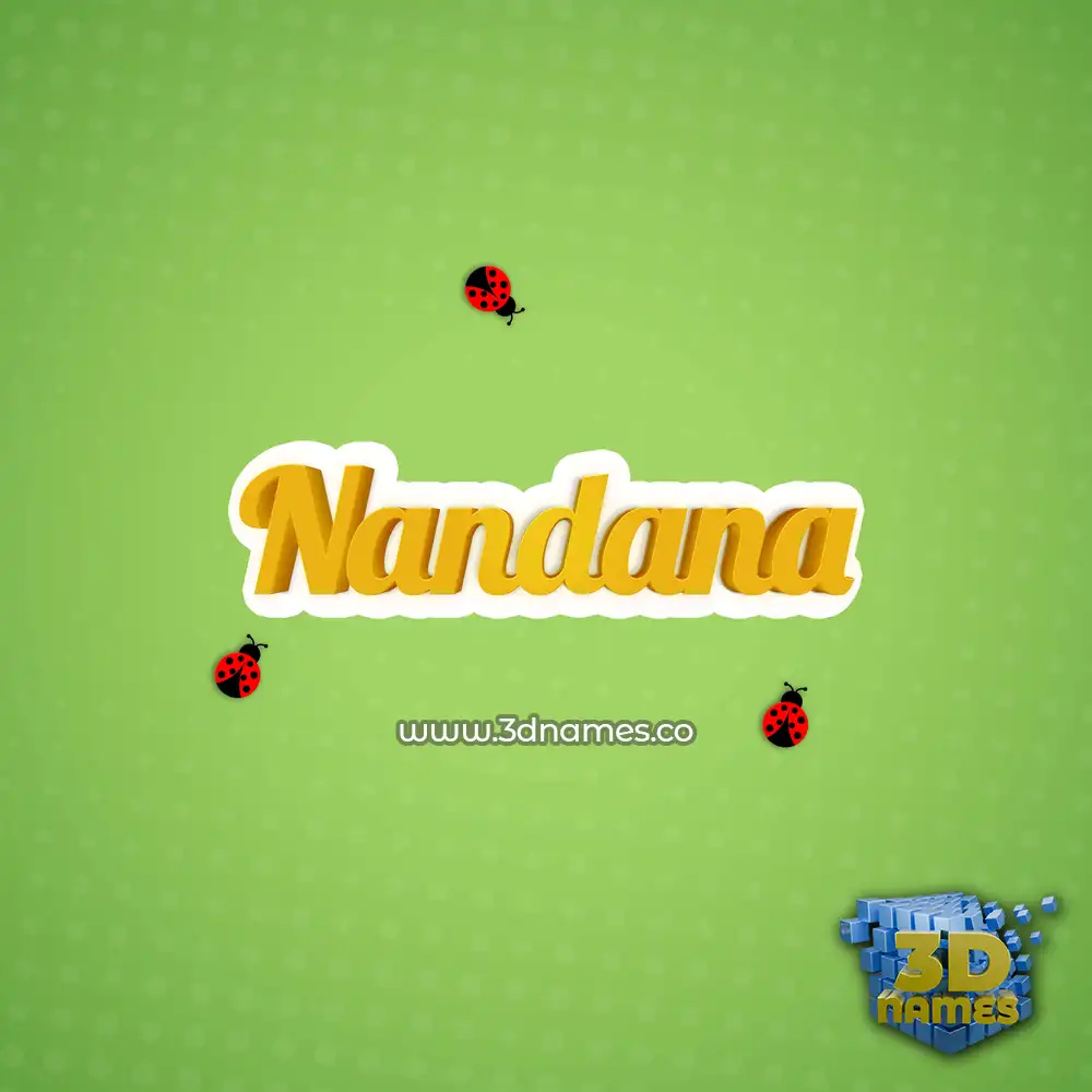 nandana in Ladybugs style - 3D name wallpaper