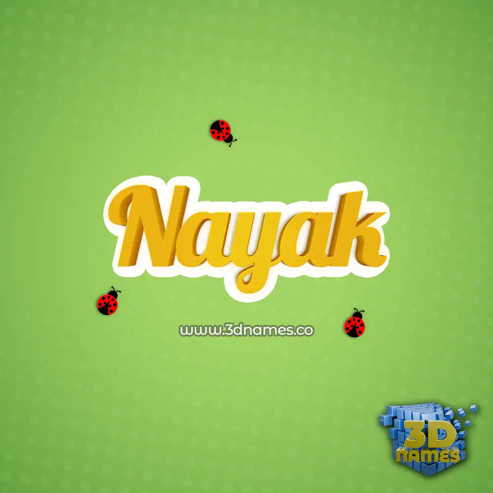 nayak in Ladybugs style - 3D name wallpaper