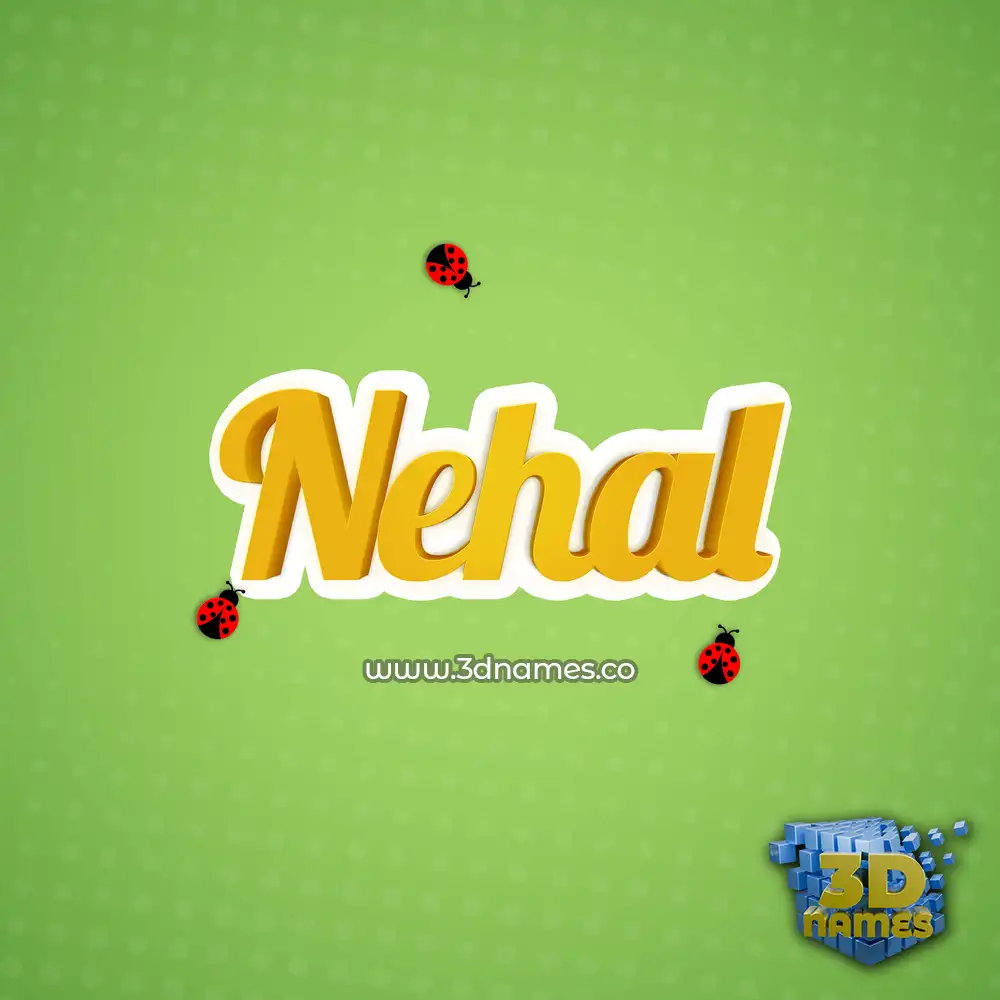 nehal in Ladybugs style - 3D name wallpaper