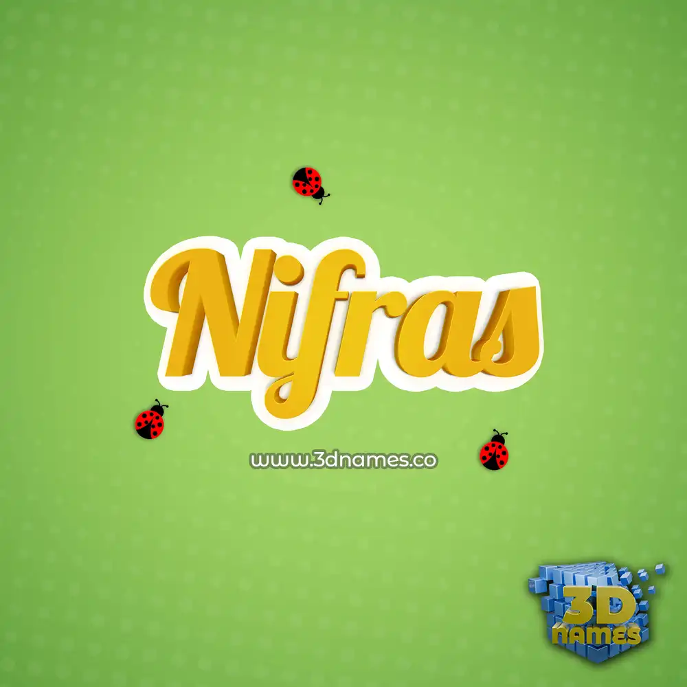 nifras in Ladybugs style - 3D name wallpaper nifras in Ladybugs style - 3D name wallpaper
