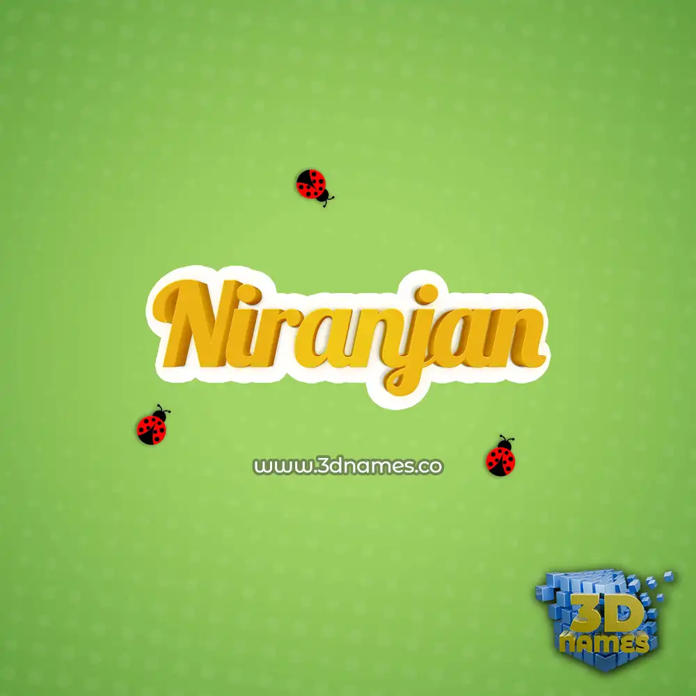 niranjan in Ladybugs style - 3D name wallpaper