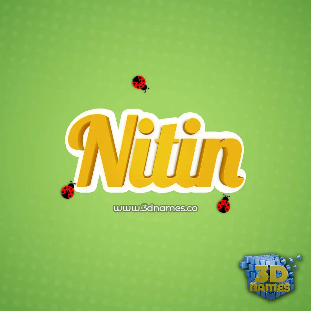 nitin in Ladybugs style - 3D name wallpaper nitin in Ladybugs style - 3D name wallpaper