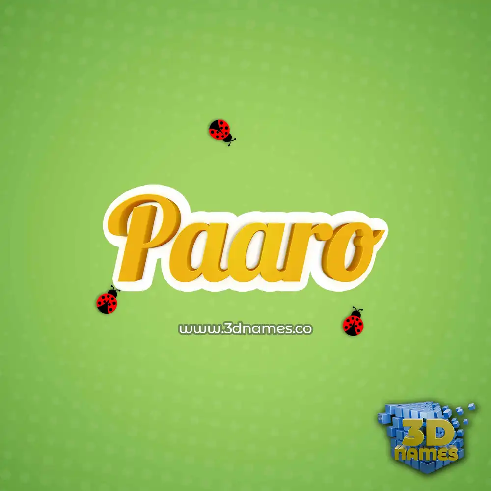 paaro in Ladybugs style - 3D name wallpaper