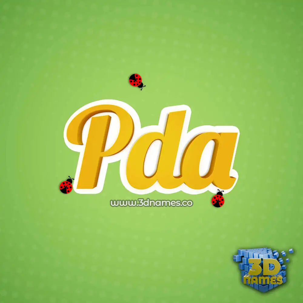 pda in Ladybugs style - 3D name wallpaper