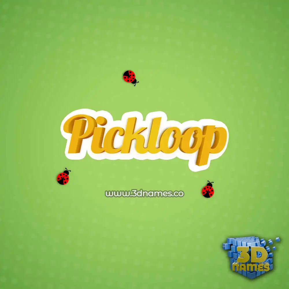 pickloop in Ladybugs style - 3D name wallpaper pickloop in Ladybugs style - 3D name wallpaper