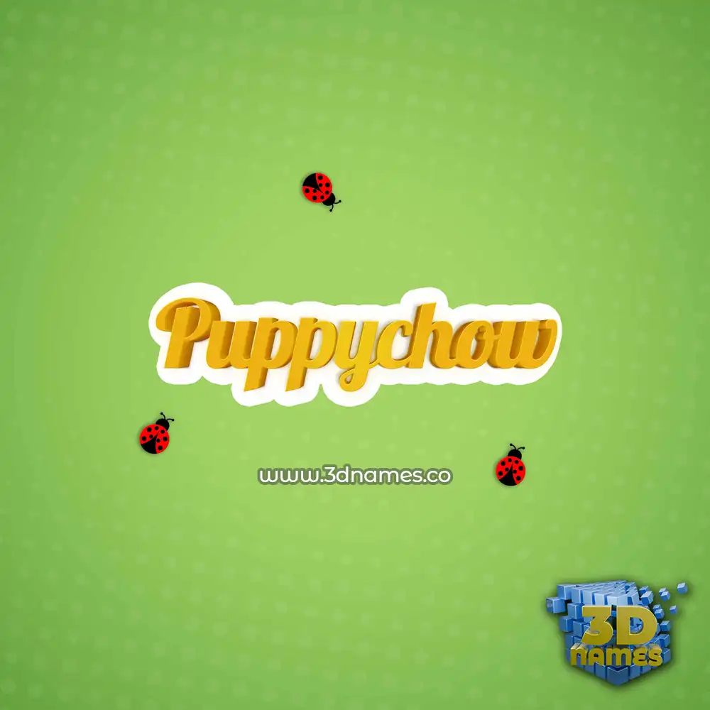 puppychow in Ladybugs style - 3D name wallpaper puppychow in Ladybugs style - 3D name wallpaper