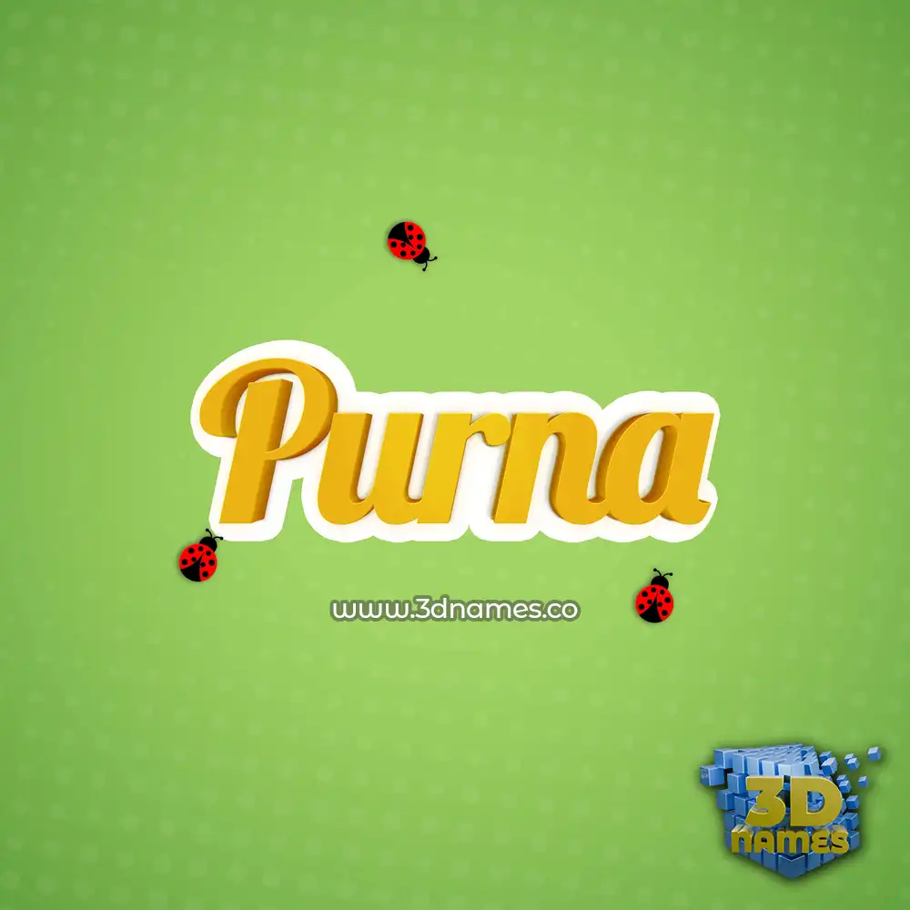 purna in Ladybugs style - 3D name wallpaper purna in Ladybugs style - 3D name wallpaper