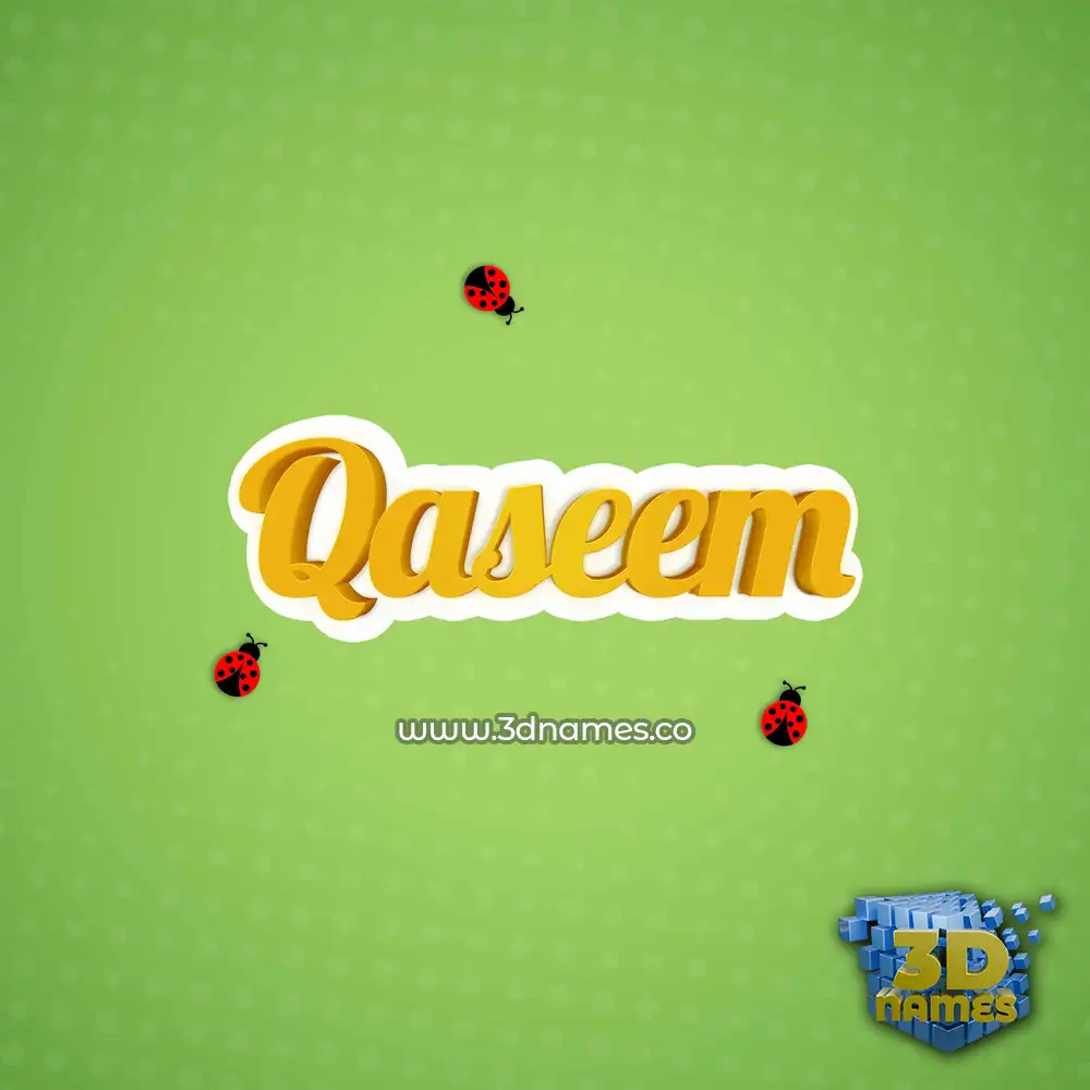qaseem in Ladybugs style - 3D name wallpaper qaseem in Ladybugs style - 3D name wallpaper