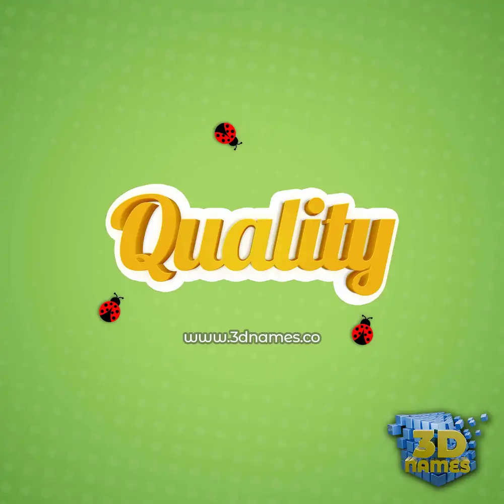 quality in Ladybugs style - 3D name wallpaper quality in Ladybugs style - 3D name wallpaper