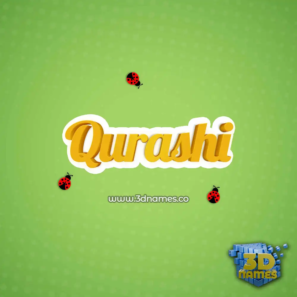 qurashi in Ladybugs style - 3D name wallpaper qurashi in Ladybugs style - 3D name wallpaper