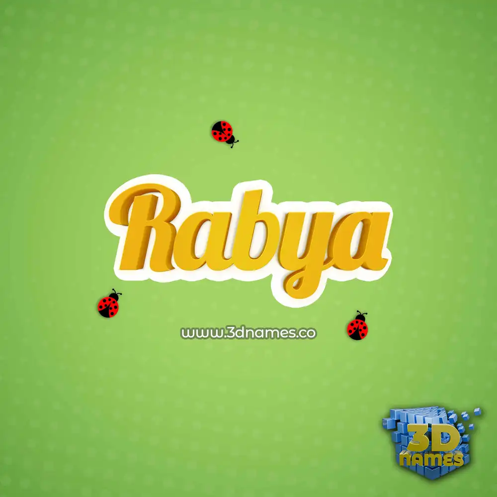rabya in Ladybugs style - 3D name wallpaper rabya in Ladybugs style - 3D name wallpaper