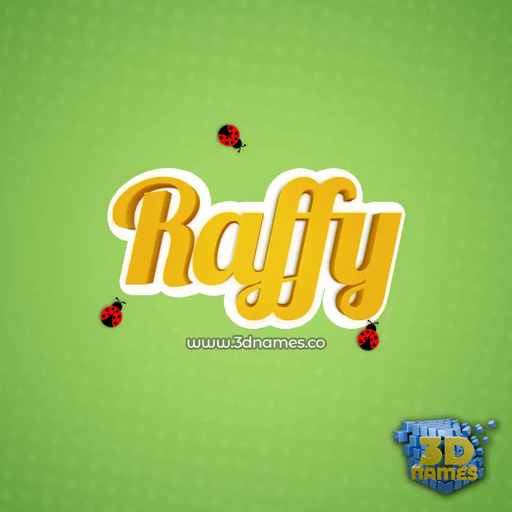 raffy in Ladybugs style - 3D name wallpaper raffy in Ladybugs style - 3D name wallpaper