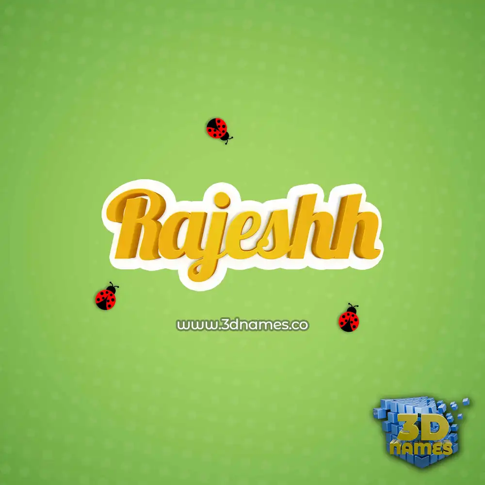 rajeshh in Ladybugs style - 3D name wallpaper rajeshh in Ladybugs style - 3D name wallpaper