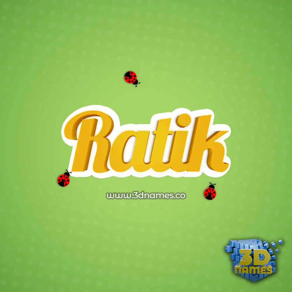 ratik in Ladybugs style - 3D name wallpaper