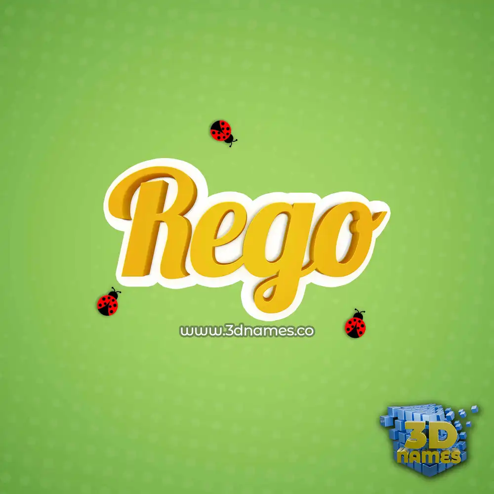 rego in Ladybugs style - 3D name wallpaper