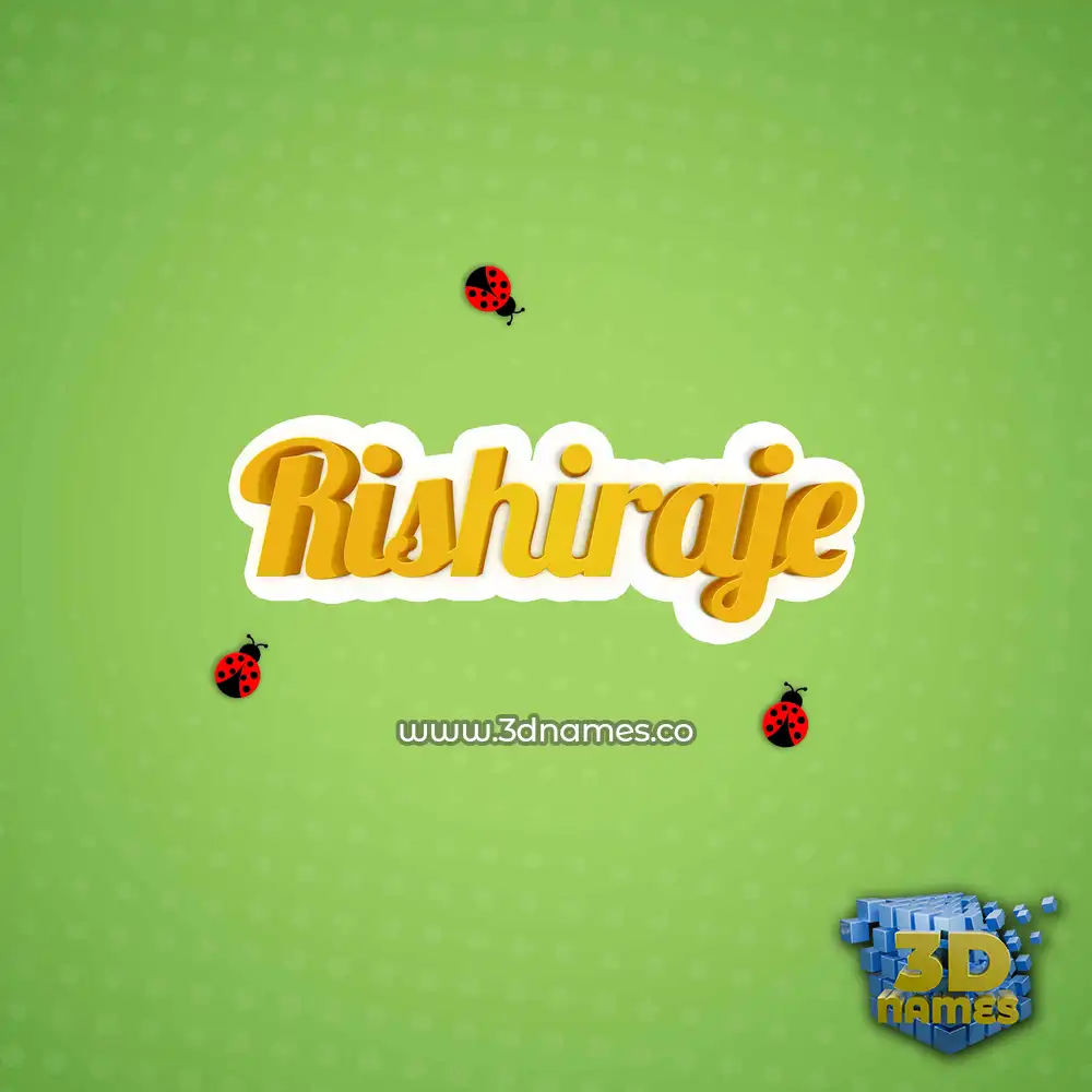 rishiraje in Ladybugs style - 3D name wallpaper rishiraje in Ladybugs style - 3D name wallpaper